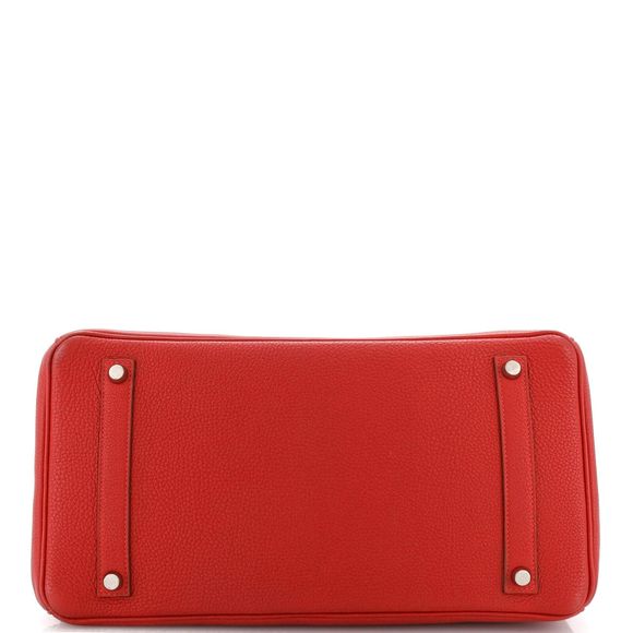 Hermes Birkin Handbag Rouge Vif Togo #78163H12B - Picture 4 of 13